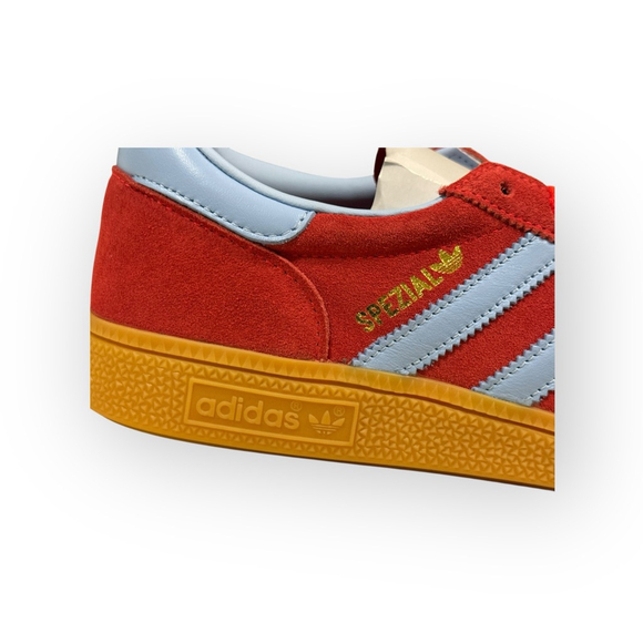 Adidas Handball Spezial W JR3607 Womens 10 Red Suede Light Blue Gum Sneakers - Picture 3 of 9